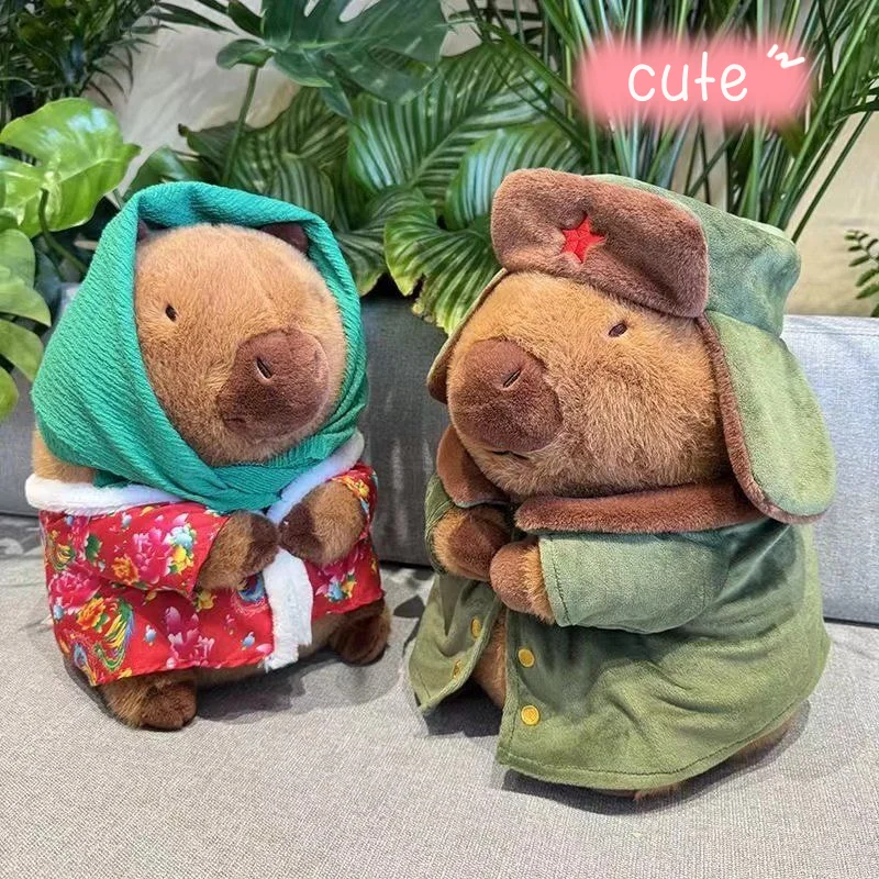 น่ารักการ์ตูน Capybara ของเล่นเด็กอ่อนของเล่นตุ๊กตาสัตว์ตกแต่งบ้านตุ๊กตาสัตว์ปุยเด็กของขวัญ