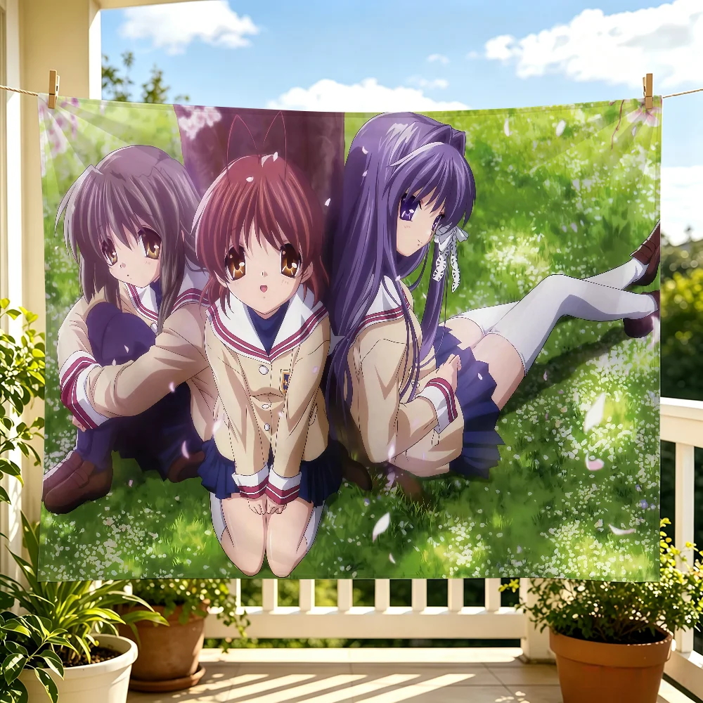 Anime C-Clannad Flaggen-Wandbehang für Outdoor-Partys, Schlafzimmer, Wohnzimmer, Studentenwohnheim, Dekoratives Themen-Wandbanner, Geschenk – Detail 16