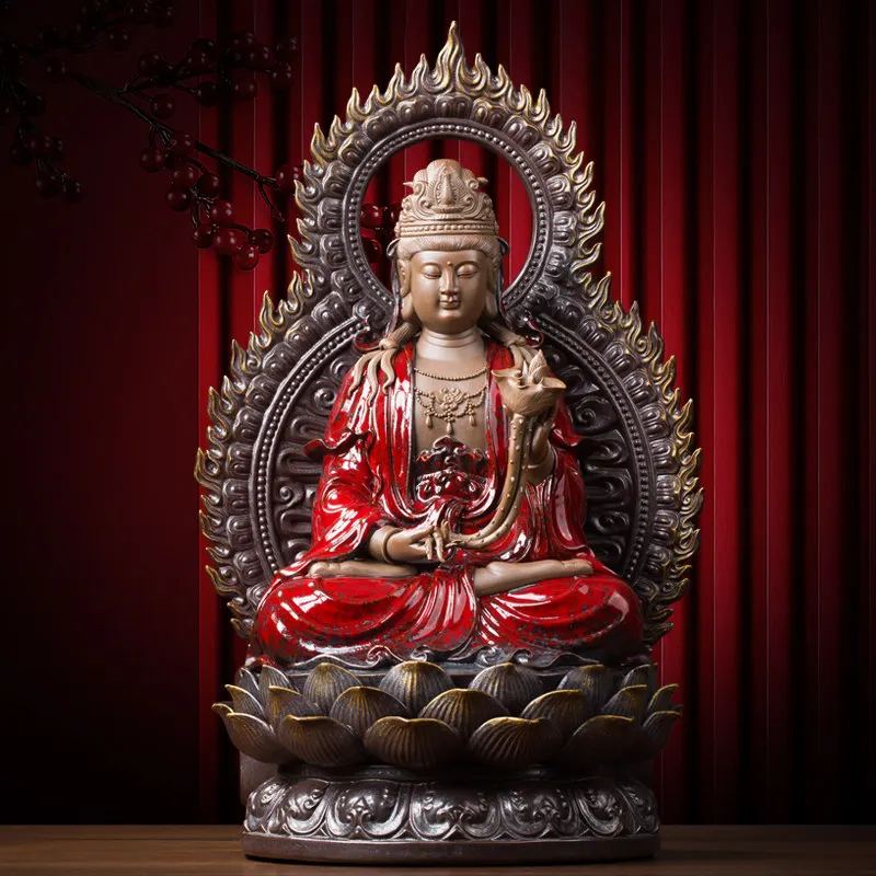 Guanyin Bodhisattva Buddha statue, the home is dedicated to the patron saint of the twelve zodiac signs