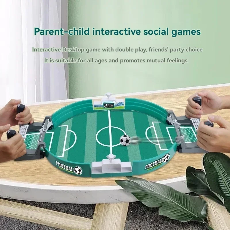 New Tabletop foosball game table for two players, a desktop game and an educational toy for parent-child interaction.
