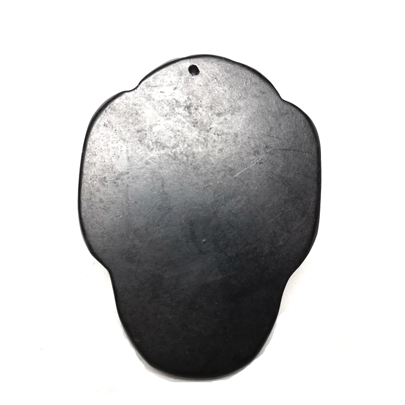 YIZHU CULTUER ART Size 7.5 x 5.6 cm Chinese HongShan culture Meteorite jade carved Elephant head amulet Pendant Gift Collection