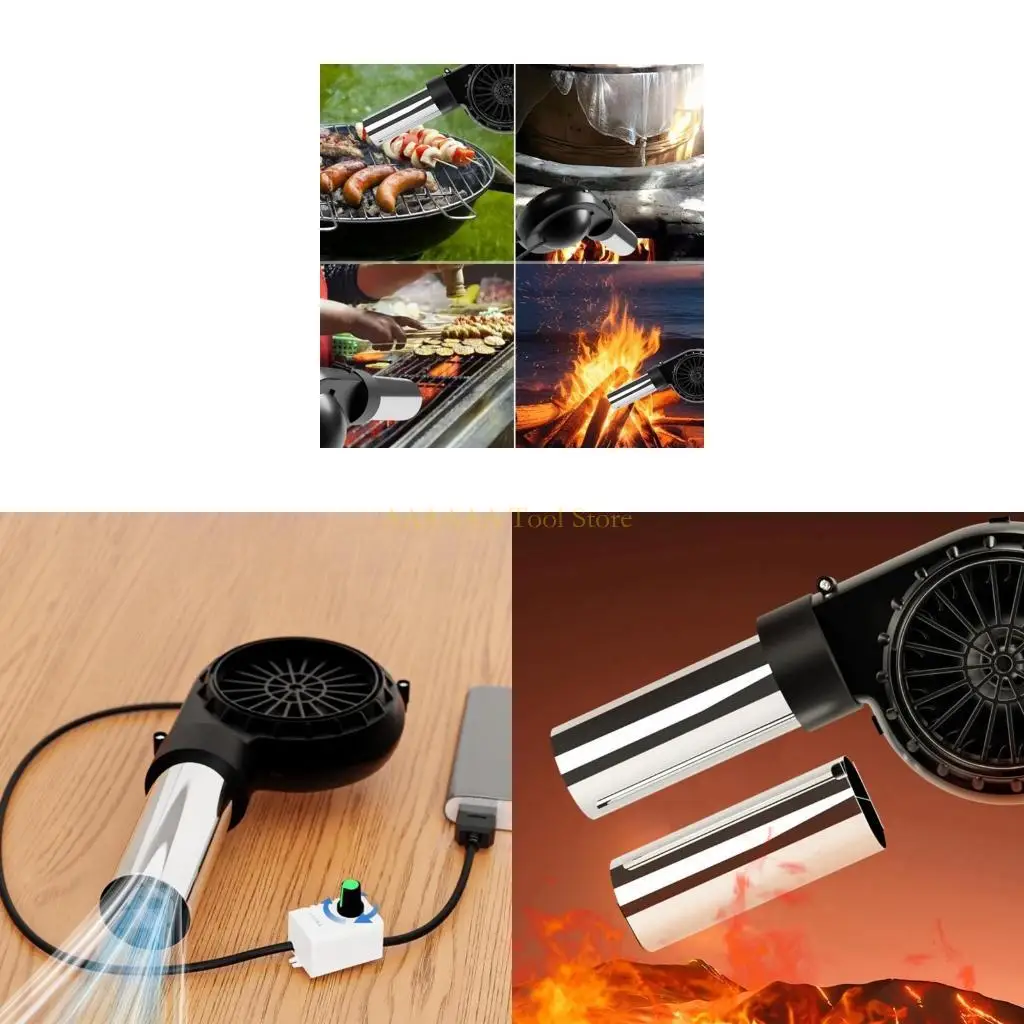

A2BE BBQ Fan USB 5V 2A Bellows Tool Lightweighted 2650Rpm For Easy Outdoor Cooking And Camping Management