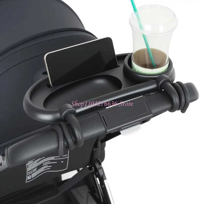 

R6FD Strollers Tray Quick Install Detachable ABS Plastic For Busy Parents Black