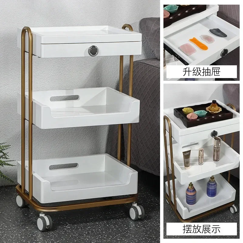 Portable Metal Trolley Beauty Salon Professional Aesthetic Salon Trolley Lashista Carrello Barbershop Furniture