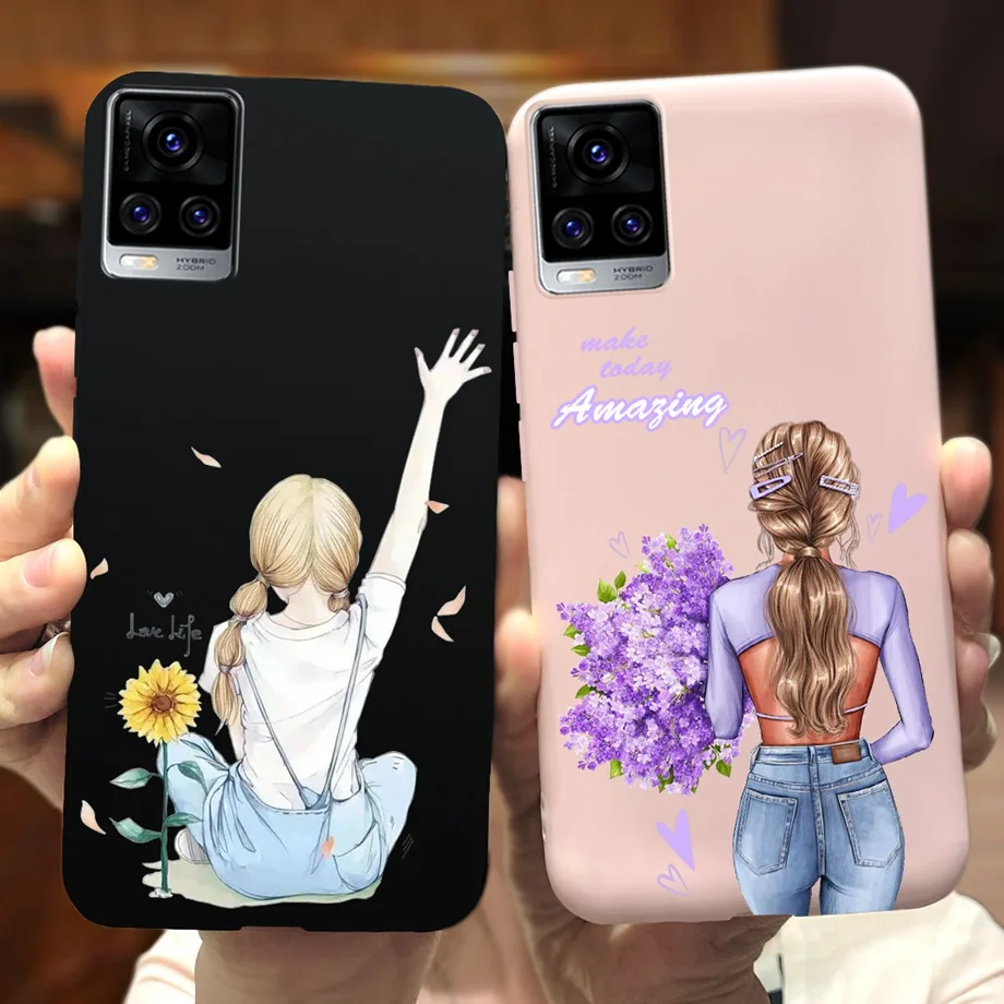 For Vivo V20 V2025 V2024 Phone Case Back Cover Luxury Liquid Silicone Soft Cases On Funda Vivo V20 V 20 Candy Matte Housing Capa
