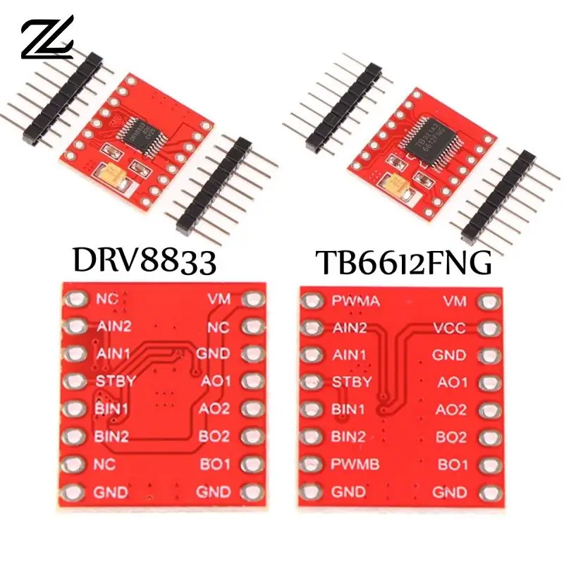 

TB6612 DRV8833 Dual Motor Driver 1A TB6612FNG For Arduino Microcontroller Better Than L298N