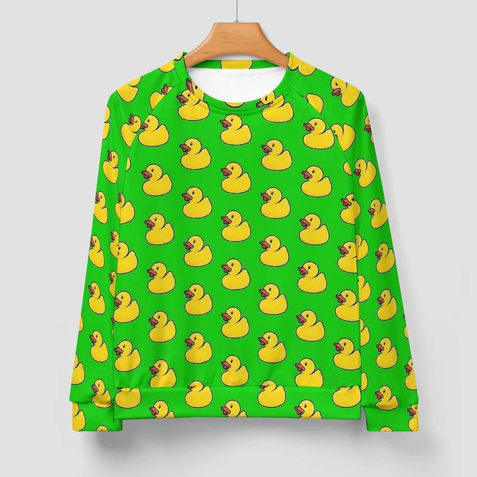 Rubber Ducks in Bright Green Casual Hoodies Men  Modern Hoodie Winter Loose Graphic Sweatshirts Oversized Clothes