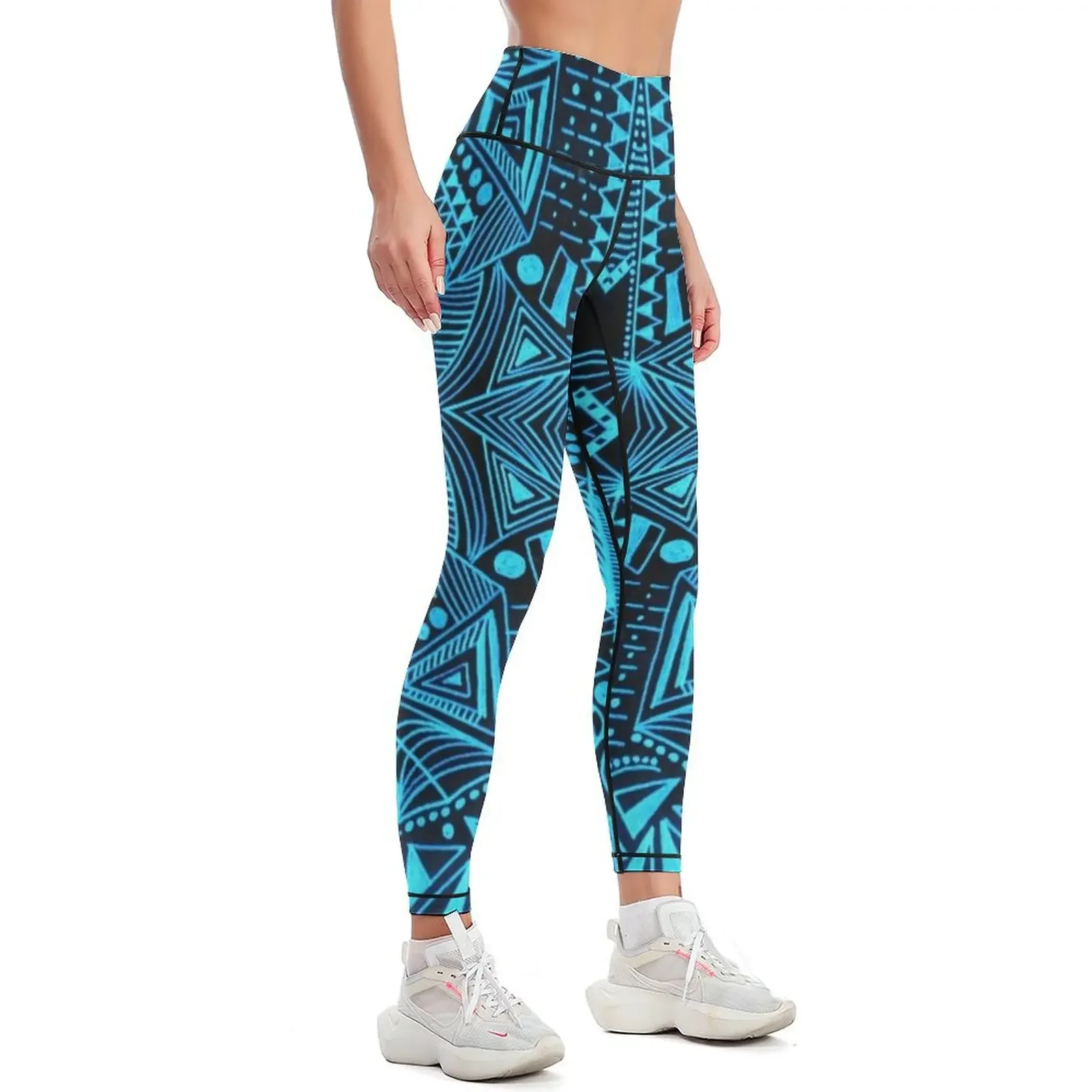 Blue temple by Lorenzo skr Leggings gym top push up tights for sportswear woman gym 2025 fitness set gym Womens Leggings