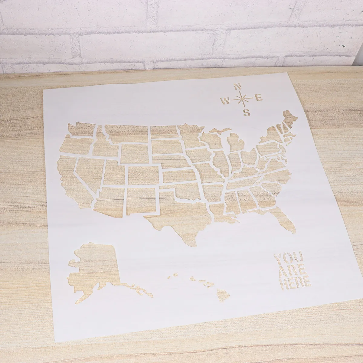 American Map Stencil Templates Hollow Spray Pentagram Drawing Stencils DIY Wall PaintingTemplates Art Supplies