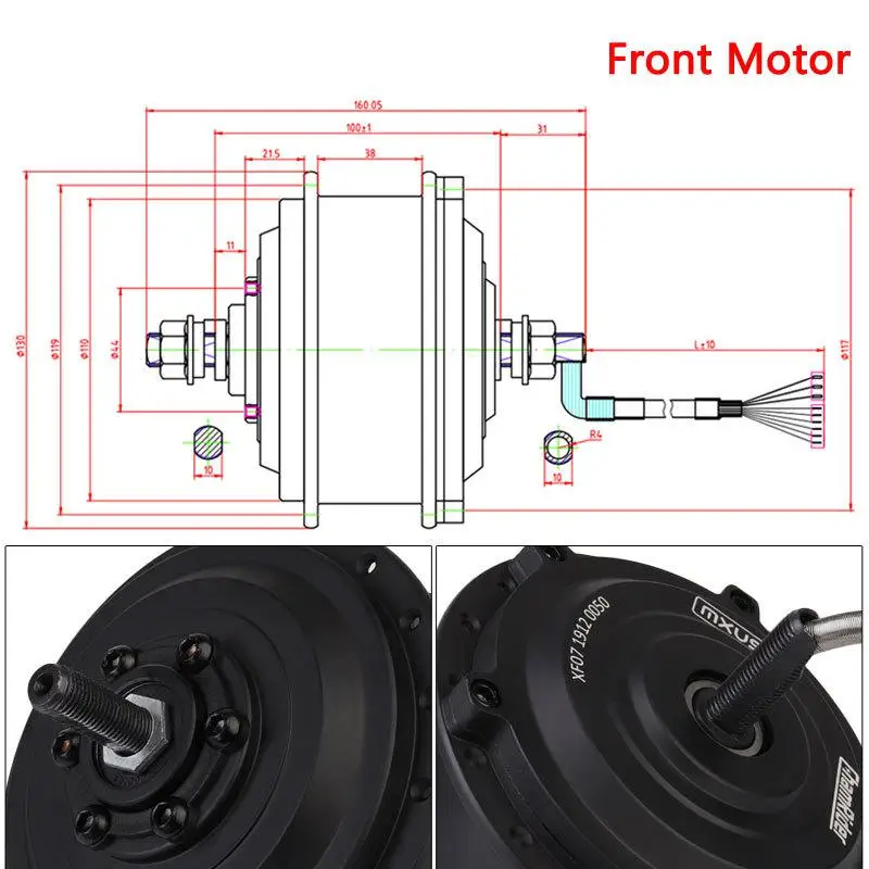 36V48V250W350W XF08 Electric Bicycle Hub Motor E-bike Motor MXUS Bicycle Modification Accessories Ebike