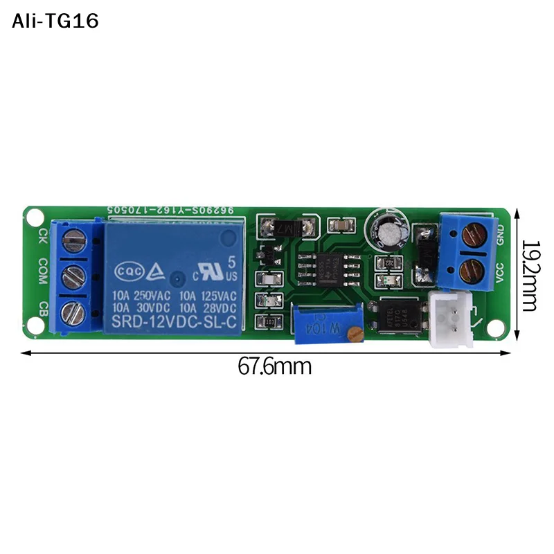 CCA4-DC 12V Adjustable Timer Delay Turn OFF Module Timing Relay Time Switch 1~10sec Delay Off Switch Module