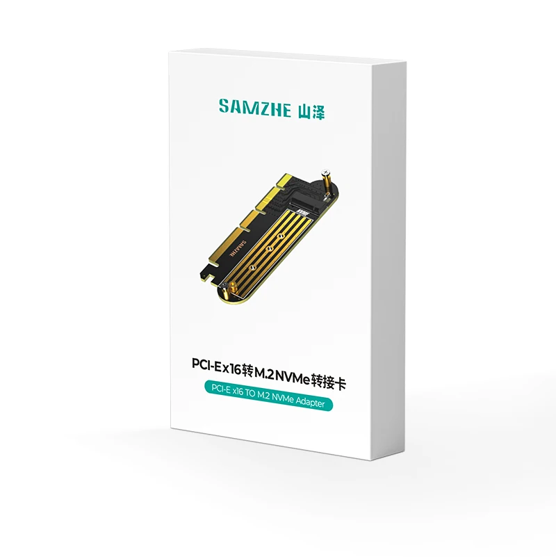 Samzhe m.2 nvme ssd ngff zu pcie x16 adapter m schlüssel schnitts telle karte unterstützung pci-e pci express 3,0 2230-2280 größe m.2 pcie adapter – Detail 13