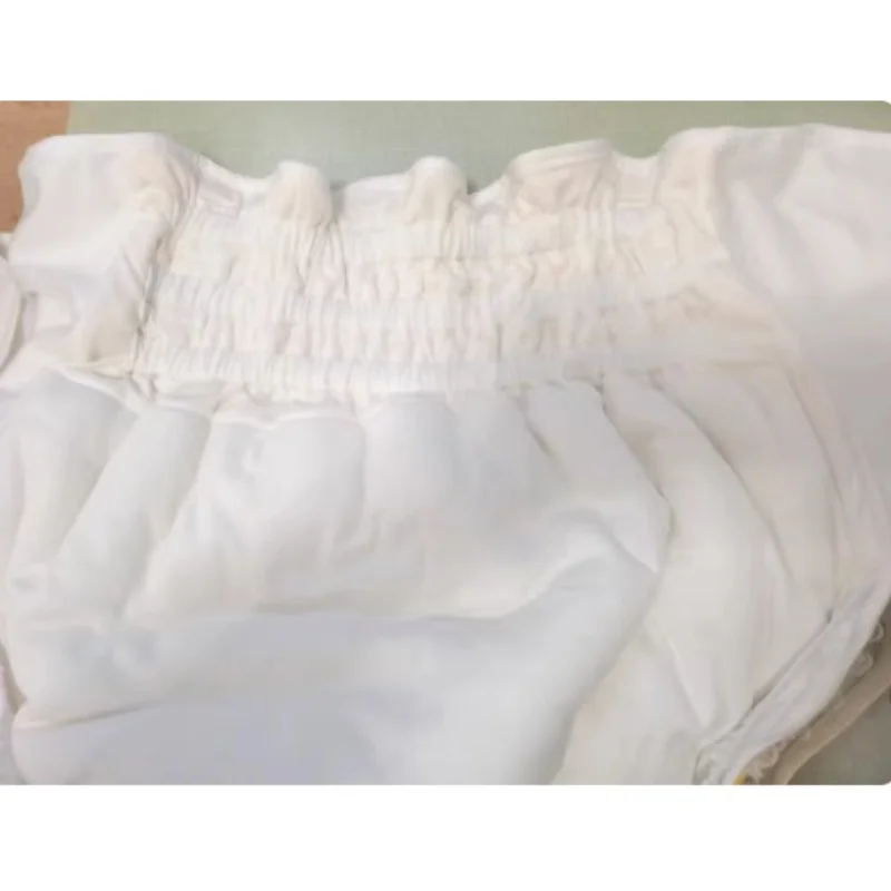 ABDL-cubierta de pañal de algodón puro para bebé adulto, pañales a prueba de fugas de cintura alta, bragas de Color sólido de talla grande, bragas de juego de rol DDLG