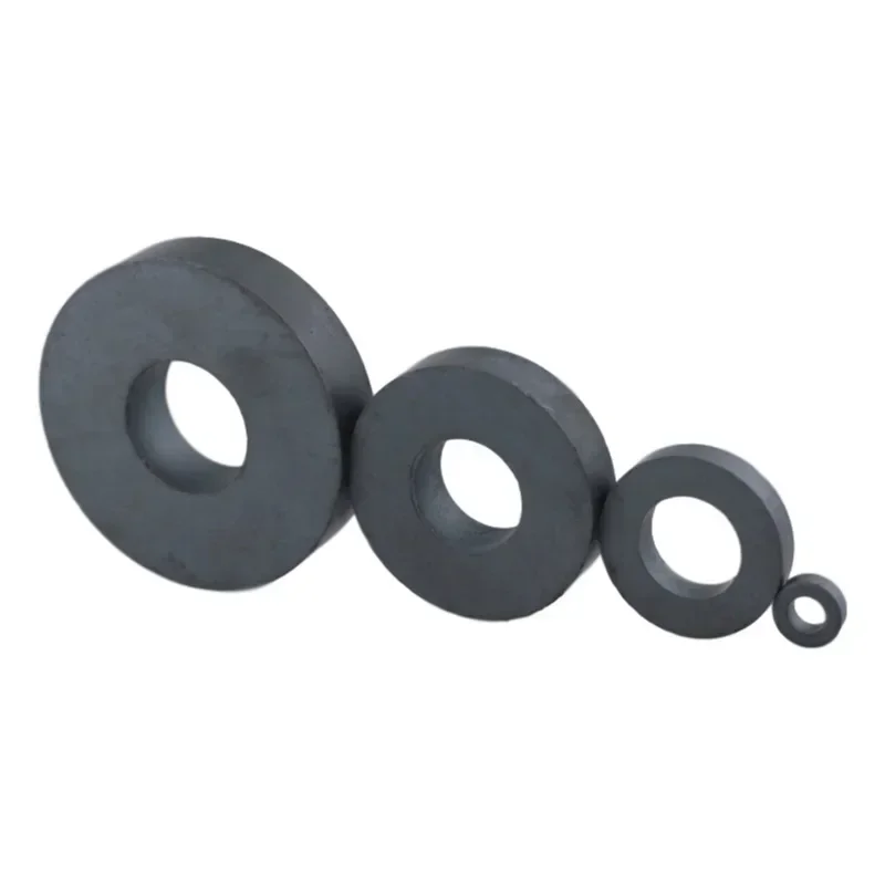 40x8 50x10 60x10 70x10 80x10 90x15mm Black Circular Ring Magnet Ferrite Magnets with Hole Speaker Magnetic Ring Permanent Magnet