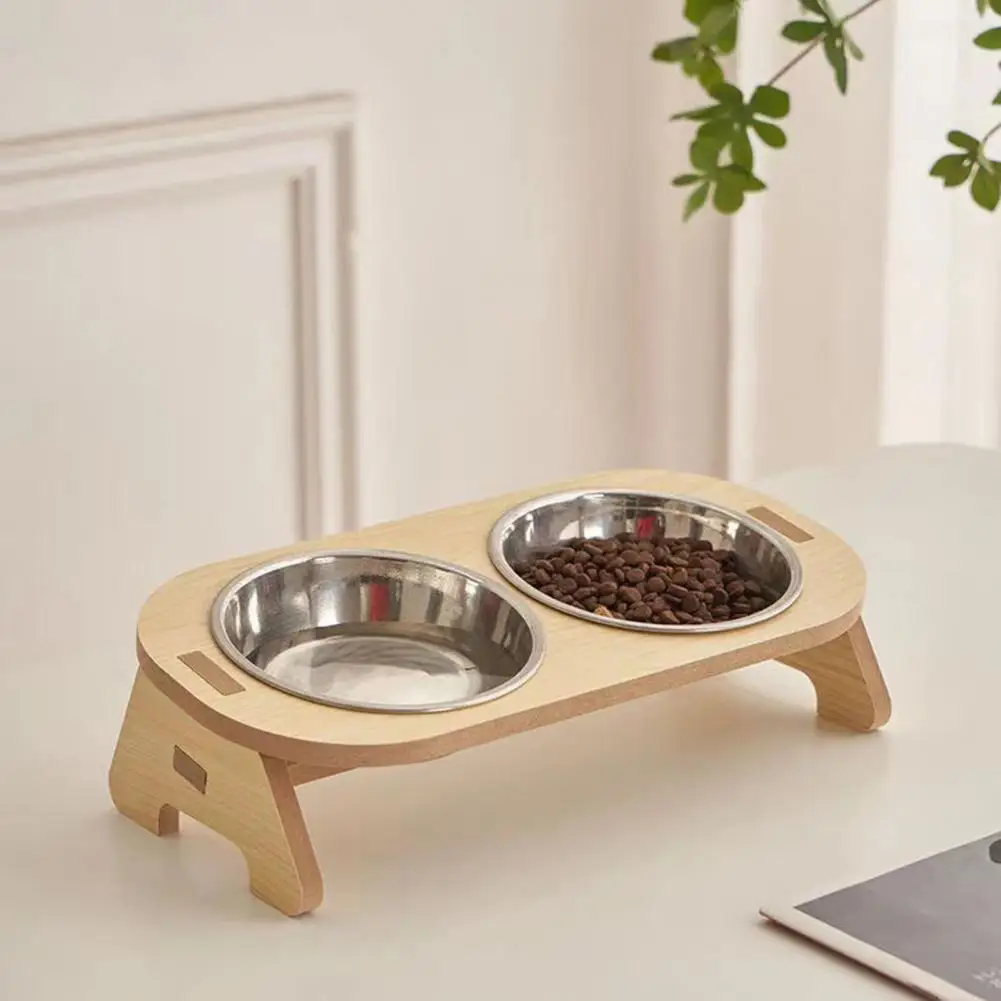 Pet Feeder Double Cat Food Bowl Dog Water Feeding Container Stainless Steel Dog Food Bow for Small Animal Cats pet products