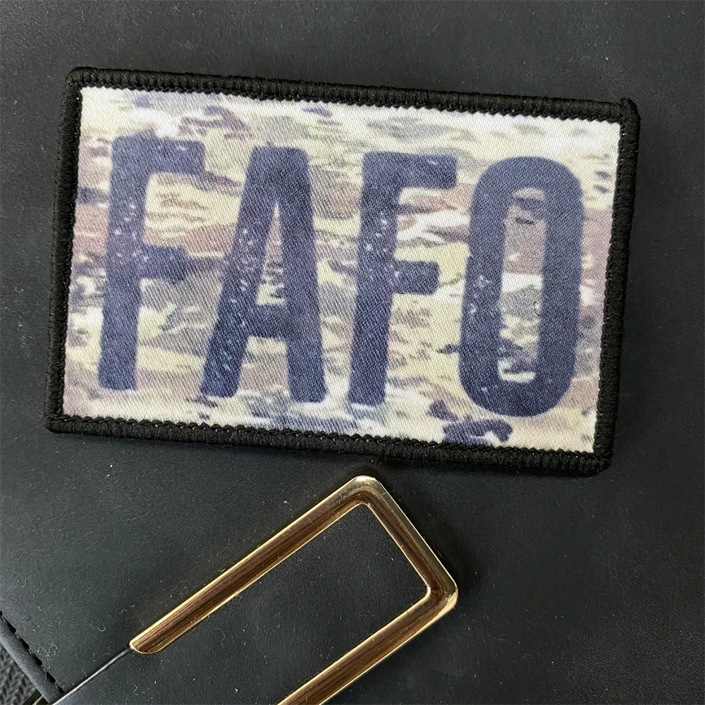 Multicam FAFO F-ck Around and Find Out Morale Badge Patch Printing Hook and Loop Military Tactical Army Backpack Helmet Sticker