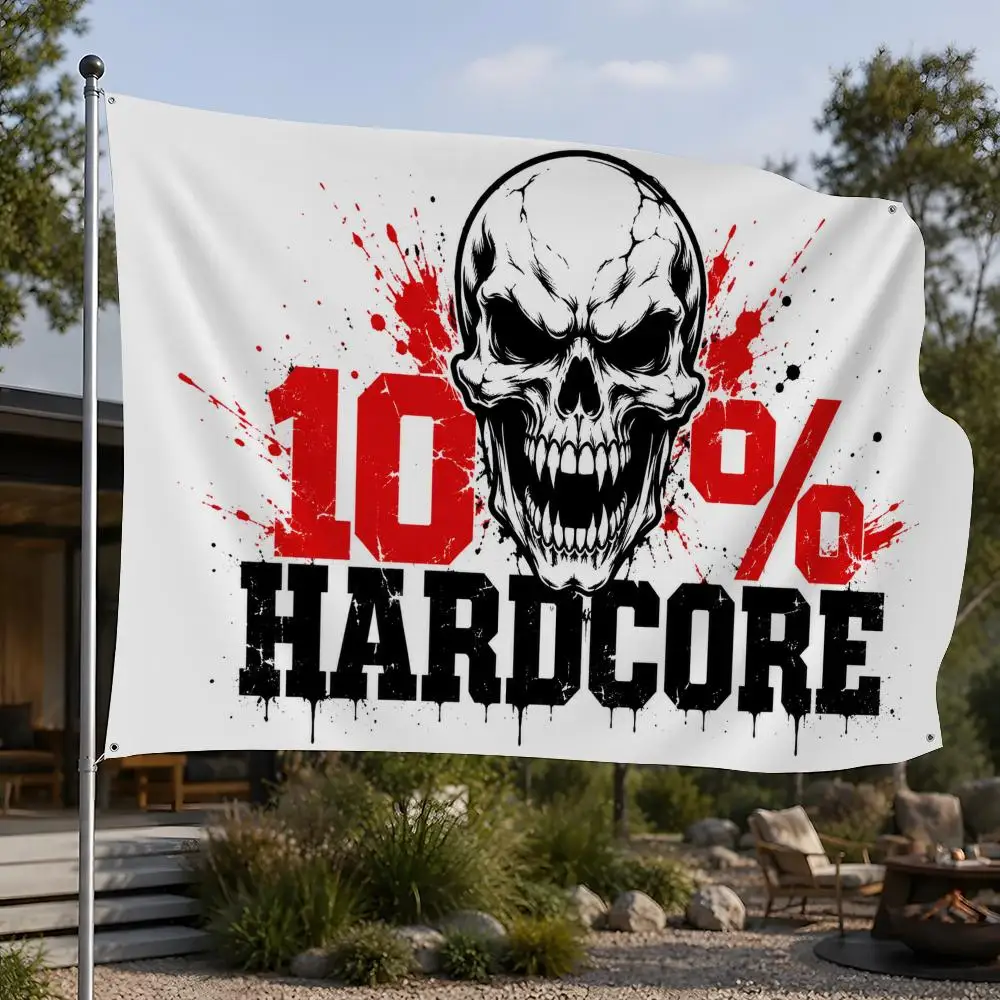 Brand 100% Hardcore Flags Flags Minimalist Fabric   Outdoor Garden Banner Hanging Sign for Shop Home Decor