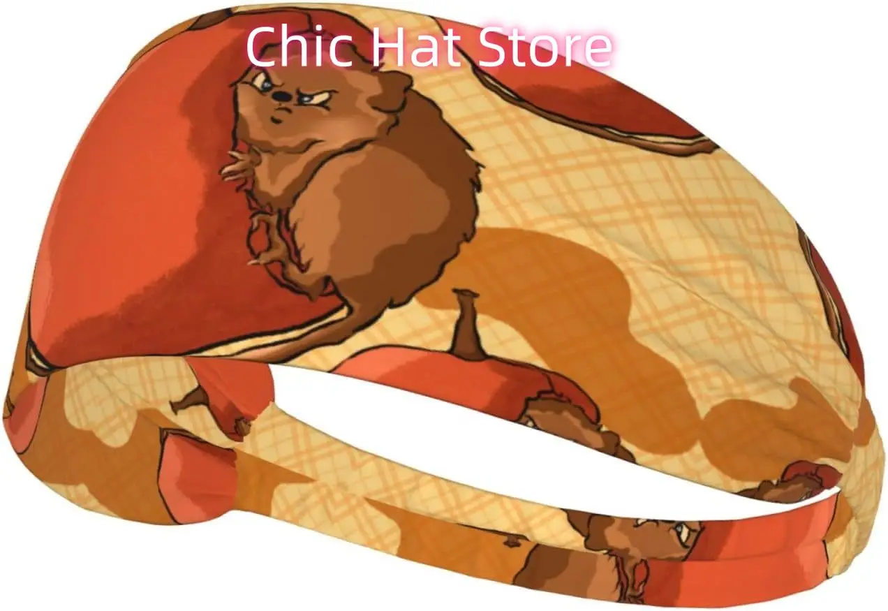 

Cute Little Hamster Elastic Exercise Headband, Fitness Exercise Yoga Cycling Headband, Outdoor Sports Elastic Sweat-Absorbing He