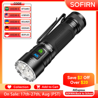 SOFIRN SR23 Dual Light Flashlight 3300lm White Floodlight&365nm UV Light 21700 USB C Rechargeable EDC lamp with Magnetic Tailcap