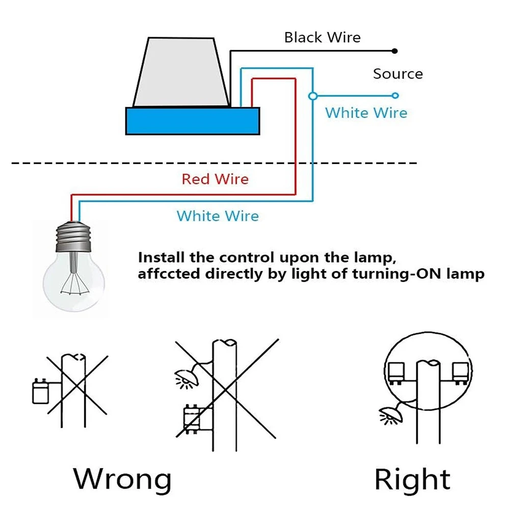 2pcs Automatic Auto on Off Photocell Street Light Switch DC AC 24V 10A Photo Control Photoswitch Sensor Switch