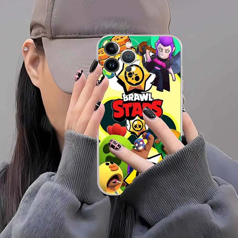 Funny B-Brawl Games S-Stars Anime Phone Case For IPhone 17 16 15 14 13 12 11 Pro Max Plus Soft Cover Personalized DIY - view 5