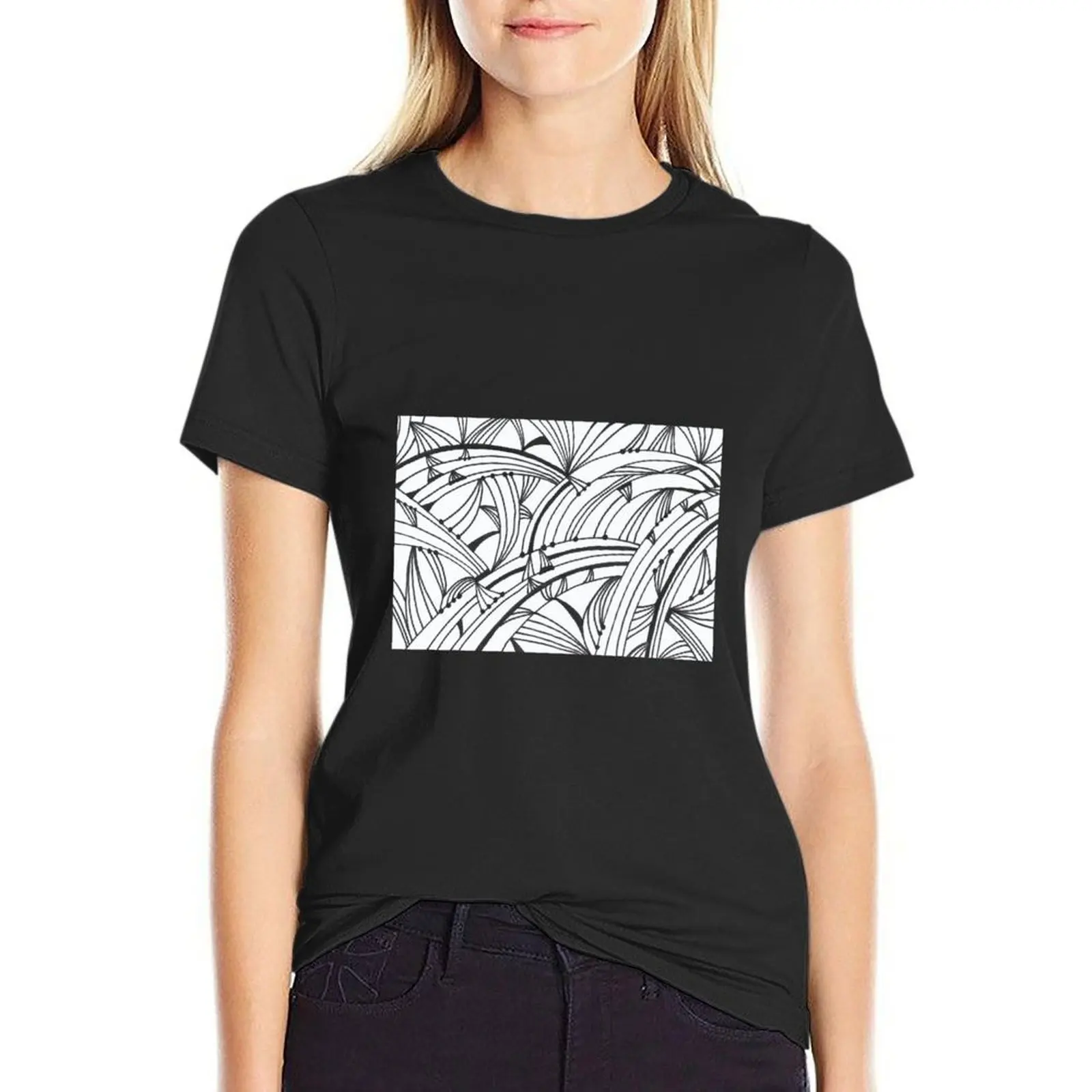 

Connections Doodle T-Shirt vintage clothes kawaii clothes Short sleeve tee white t shirts for Women