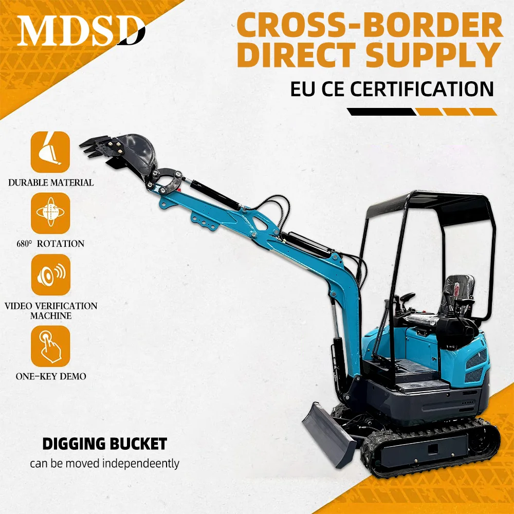 1.2 Ton Diesel Mini Excavator With Attachments EPA Euro 5 Engine Customized Orchard Small Excavator Cheap Price Excavators