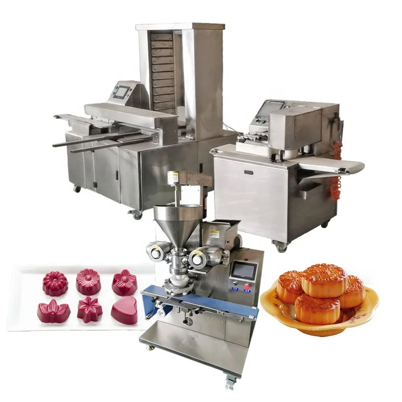 Maamoul Croquette Filling Encrusting Machine Mooncake Molding Press Machine Production Line