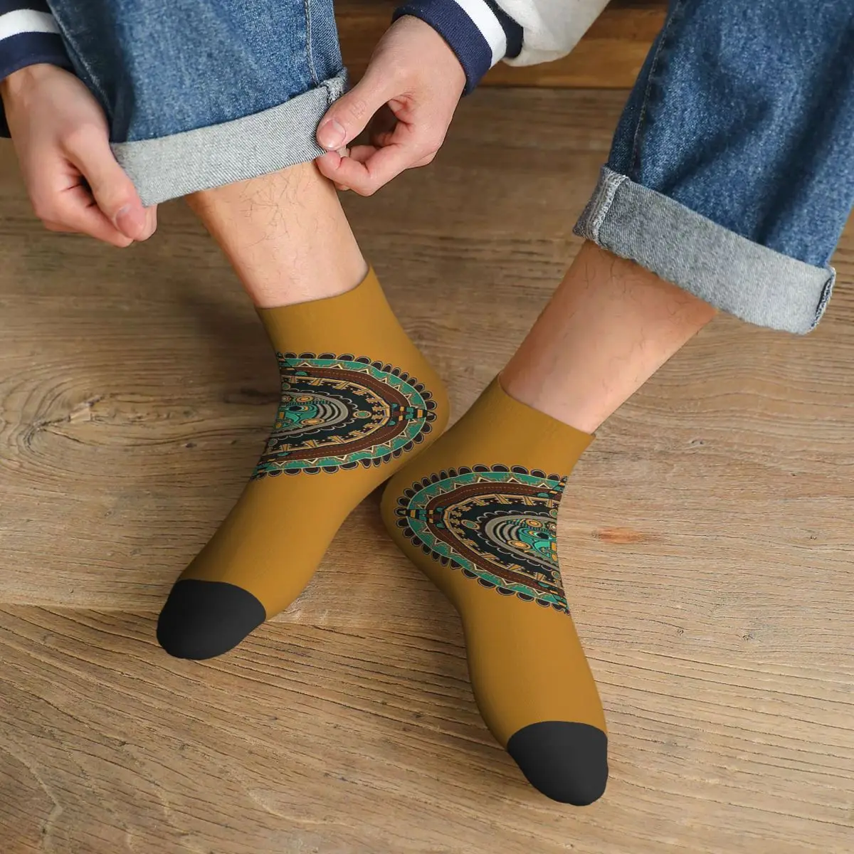 

Aztec Calendar Socks Harajuku High Quality Stockings All Season Socks Accessories for Unisex Christmas Gifts