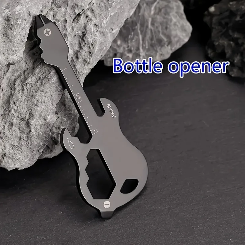 Abridor de Garrafa de Cerveja Mini Criativo em Estilo de Instrumento Musical, Abridor de Chaveiro Multifuncional, Presente para Amantes de Música de Guitarra
