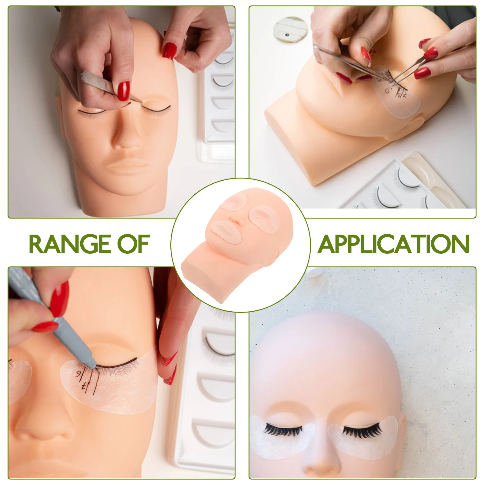 Cabeça de manequim para prática de tatuagem, sobrancelha removível, delineador labial, textura fina, segura para iniciantes, cabeça de manequim para prática de tatuagem
