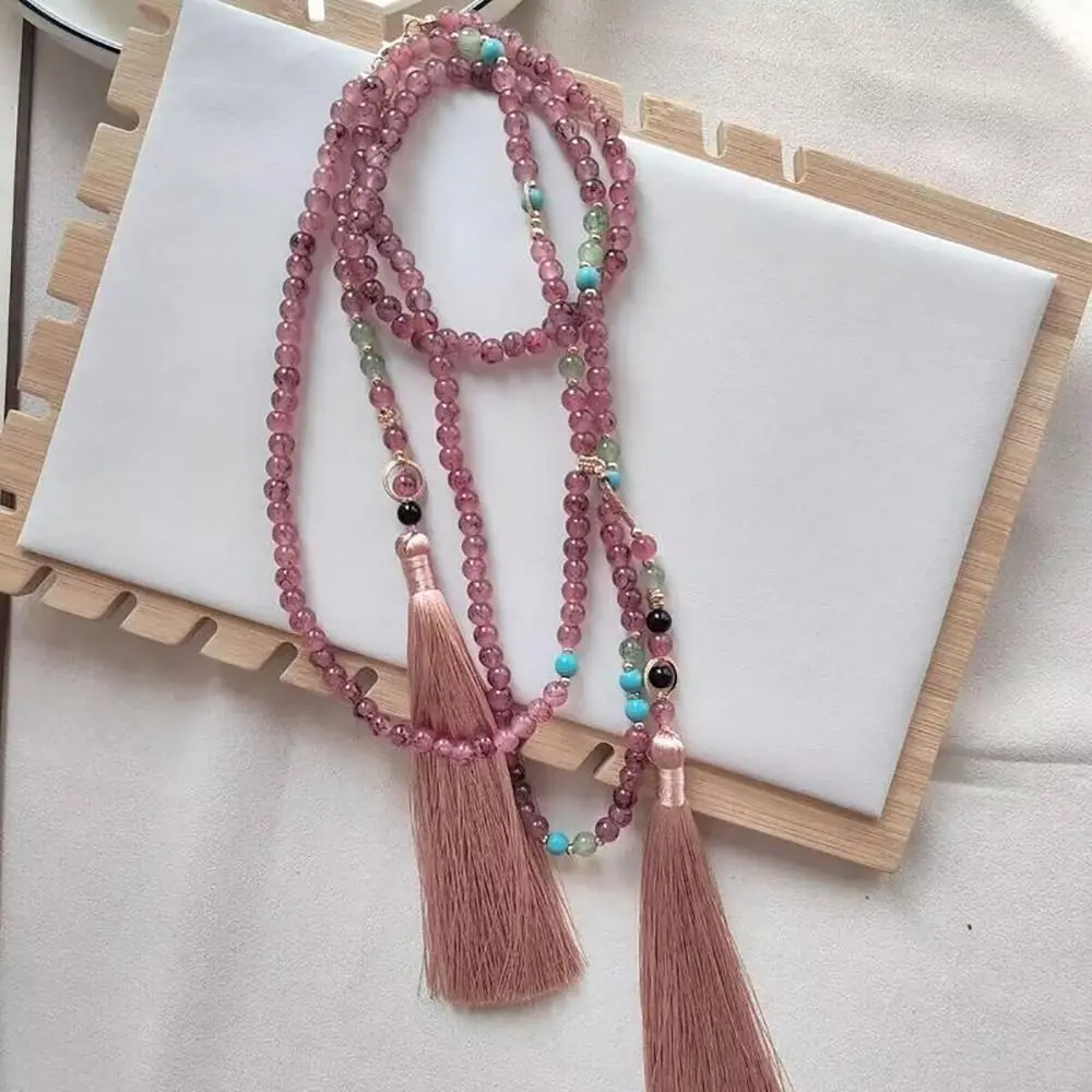 

1Pcs Durable Chinese Style Cheongsam Retro Glass Retro Beaded Tassel Ethnic Style Women Jewelry