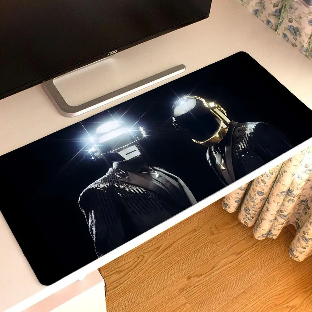 Hot Music D-Daft Punk Mouse Pad Tapetes de Mesa Teclado, Borracha Kawai, Tapete de Mesa Antiderrapante, XXL90x40cm