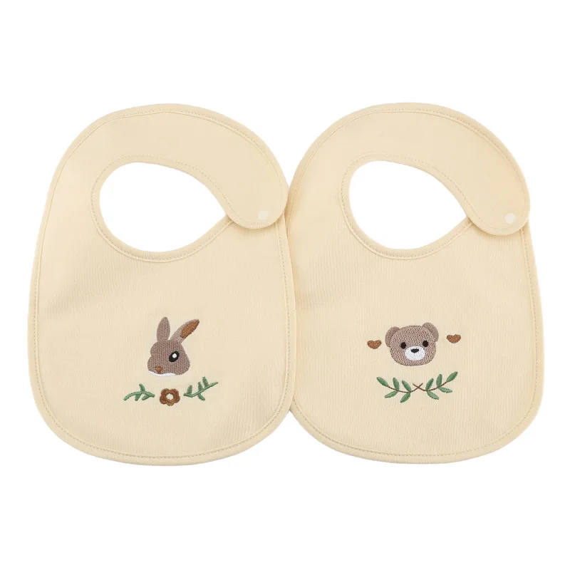 Korean Cartoon Newborn Baby Bibs Bear Rabbit Waterproof Saliva Towel Children\'s Feeding Bib Babies Accessories Cotton Burp Cloth