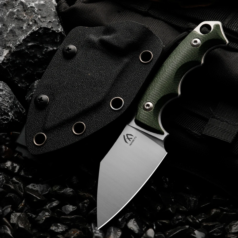 HUANG FU سكين خارجي عالي الصلابة، أداة محمولة ومتعددة الوظائف مناسبة لبيئات مختلفة، هدية للرجال