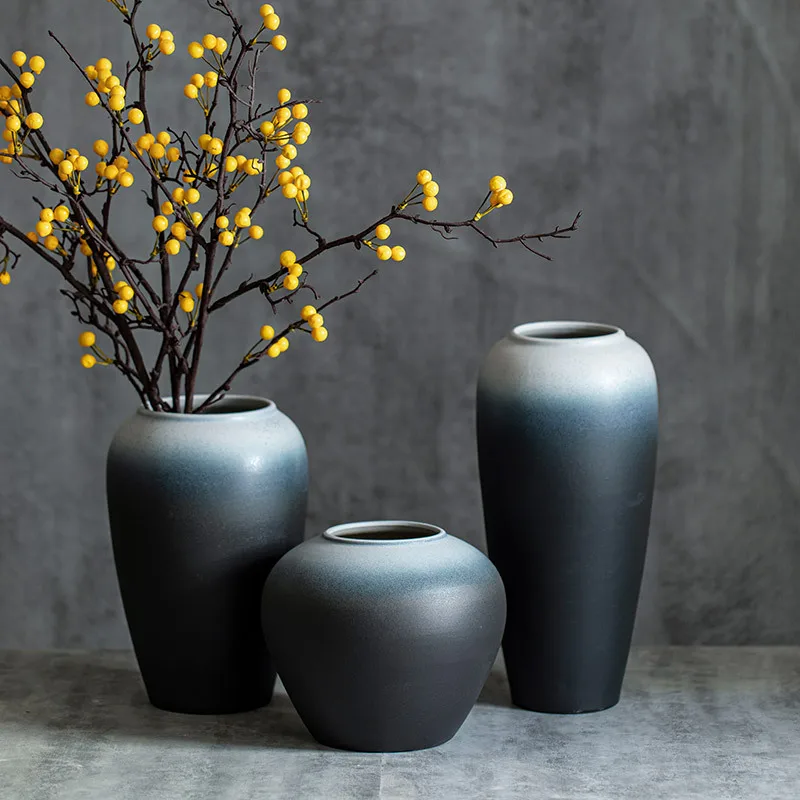 

Jingdezhen new Chinese retro ceramic vase home living room flower ornament restaurant hydroponic arrangement flower decoration