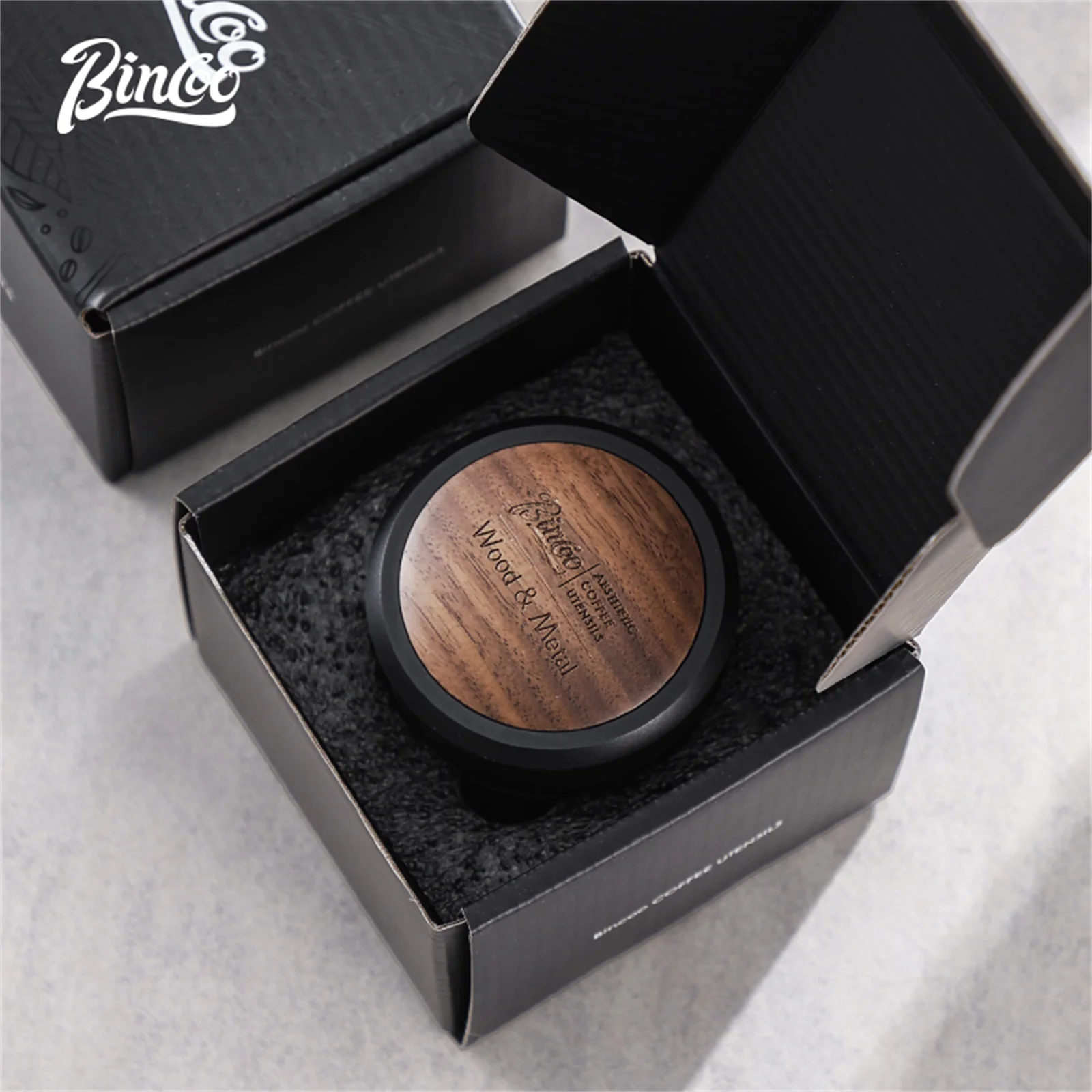 Bincoo Self Gravity Powder Distributor 58.35/58mm Stainless Steel Powder Hammer Automatic Height Adjustment Italian Barista Tool view 6