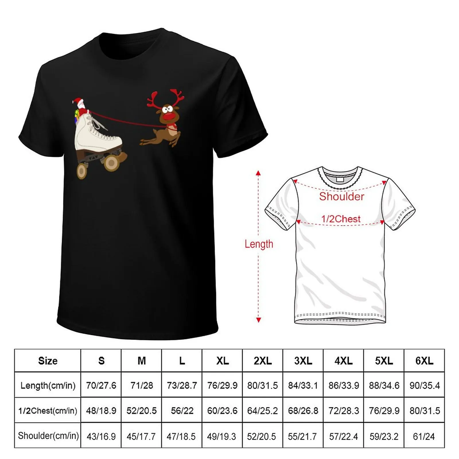 Roller Skating Christmas Fun Skating Gift for Roller Skaters T-Shirt Big and Tall Gym T-Shirt