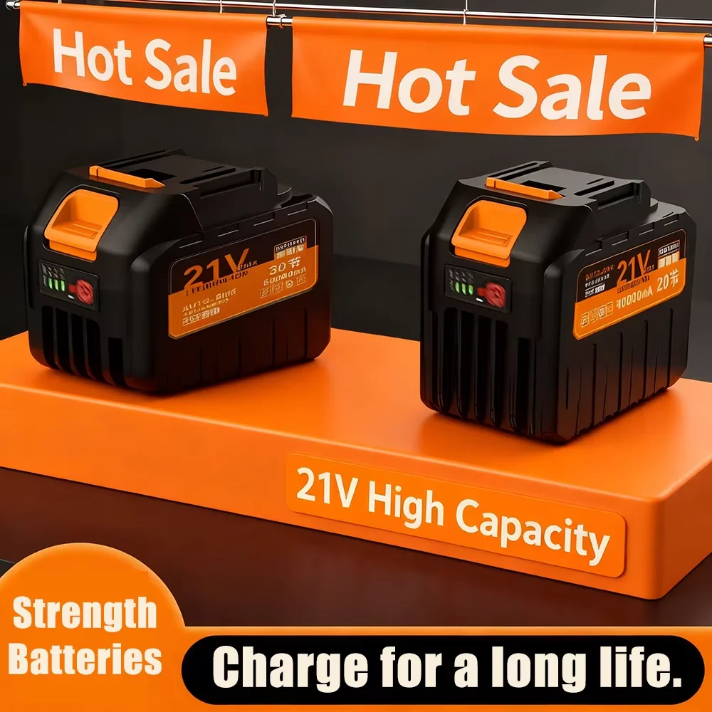 

Tired of Short Runtime Get 20000mAh 18V/21V Lithium Battery with Indicator for Makita Power Tools, Run 3x Longer Than Standard