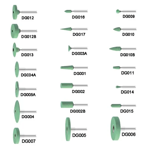 Pulidor de diamante de cerámica Dental, amoladora, fresas de pulido, piedras de diamante, instrumento Dental