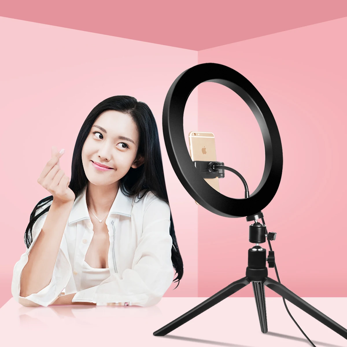 16/20/26cm Fill Light Led Selfie Phone Ring Light Make up Lamp Photography Lighting With Tripod Stand Holder Youtube Video