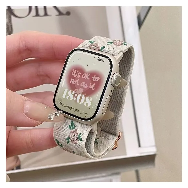 

Premium Nylon Straps Nylon Watch Band Colorful Nylon Canvas Watch Strap for iWatch Series 11 10 9 7 8 3 6 SE Ultra 3