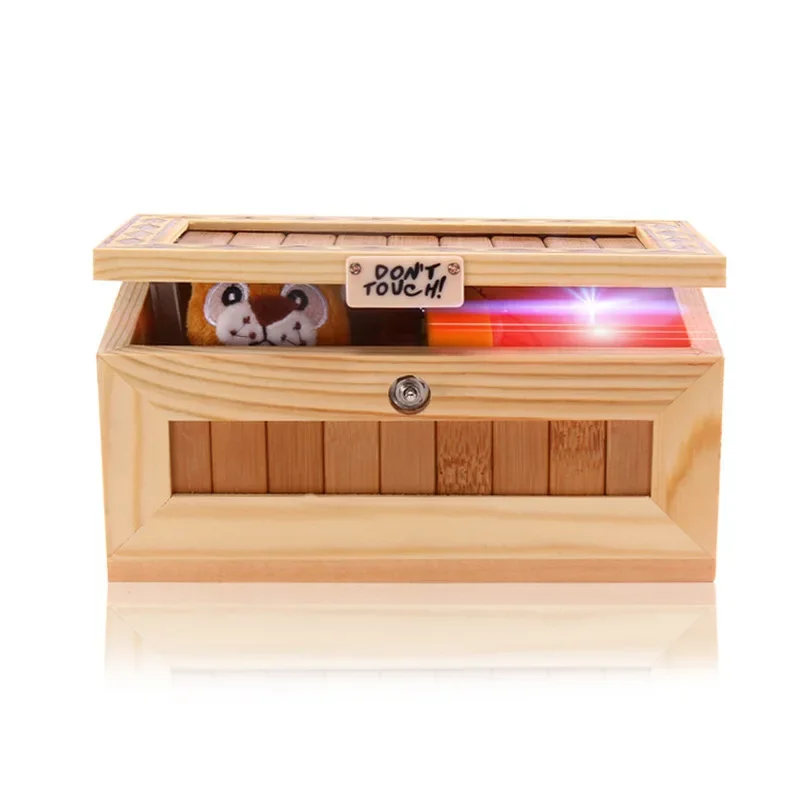 Wooden Boring Box Little Tiger Electronic Useless Box Bluetooth Music Toy Super Funny Anti Stress Useless Box Gifts Birthday Gif