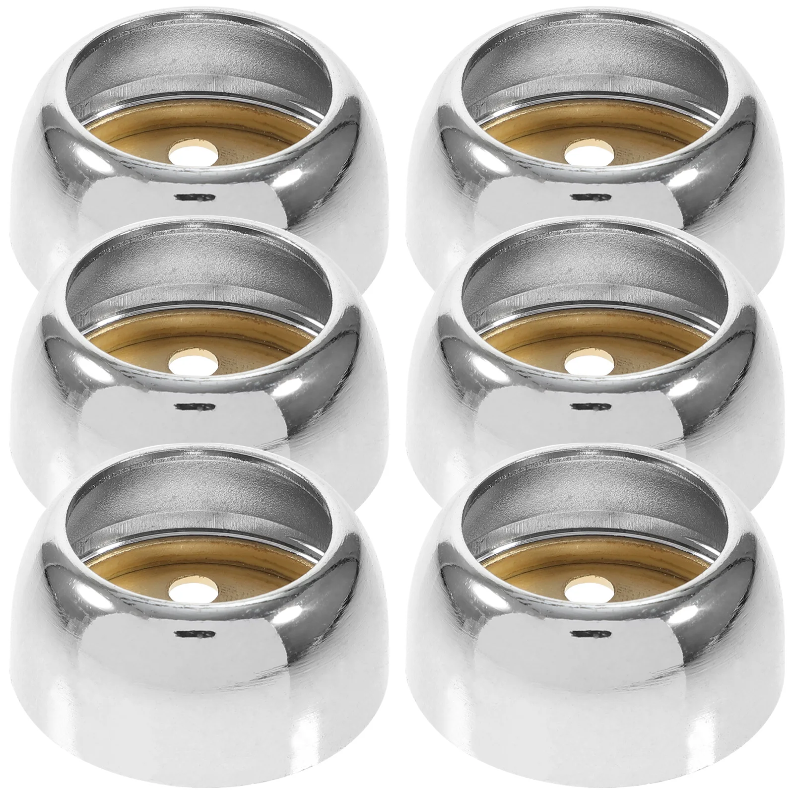 

6Pcs Closet Pole Sockets Stainless Steel Bracket Clothes Rail Support for Bedrooms Bathrooms Balconies Rust Resistant