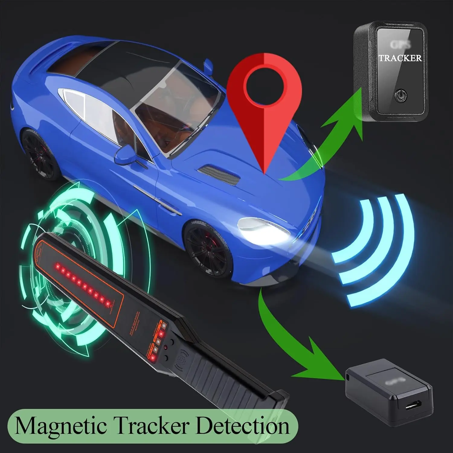 Detector de cámara oculta, mini detector de insectos, detector de dispositivo de escucha de seguimiento de automóviles para automóviles, hoteles, reuniones que protegen su viaje