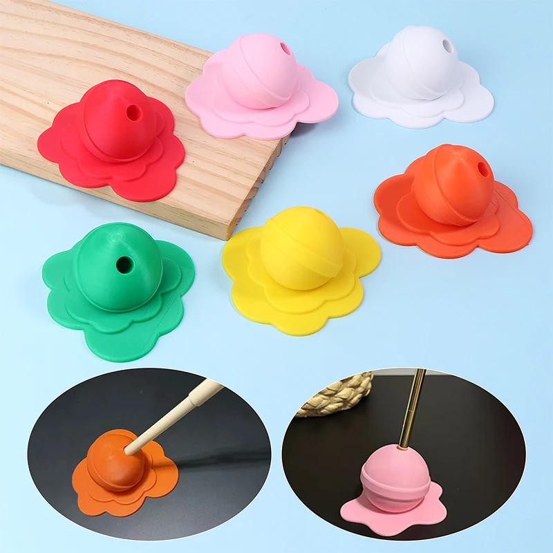 New 1Pc Colorful Melting Lollipop Sculpture Pencil Holder Plastic Art Crafts Desk Ornaments Home Decoration