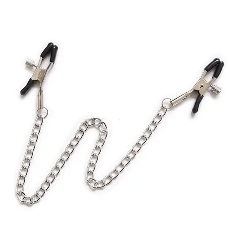 Catena di metallo Capezzoli Clip per il latte Morsetti per massaggio al seno Flirtare per adulti Stuzzicare Gadget erotici Schiavo BDSM Giocattoli del sesso per coppie