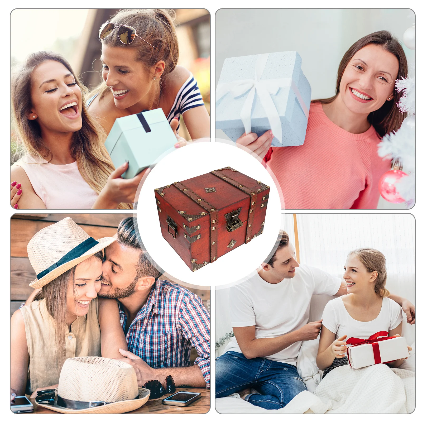 

1Pcs Vintage Wood Storage Box with Lock Compact Desktop Organizer for Pen Pencil Phone Jewelry Sundries Home Office Tabletop