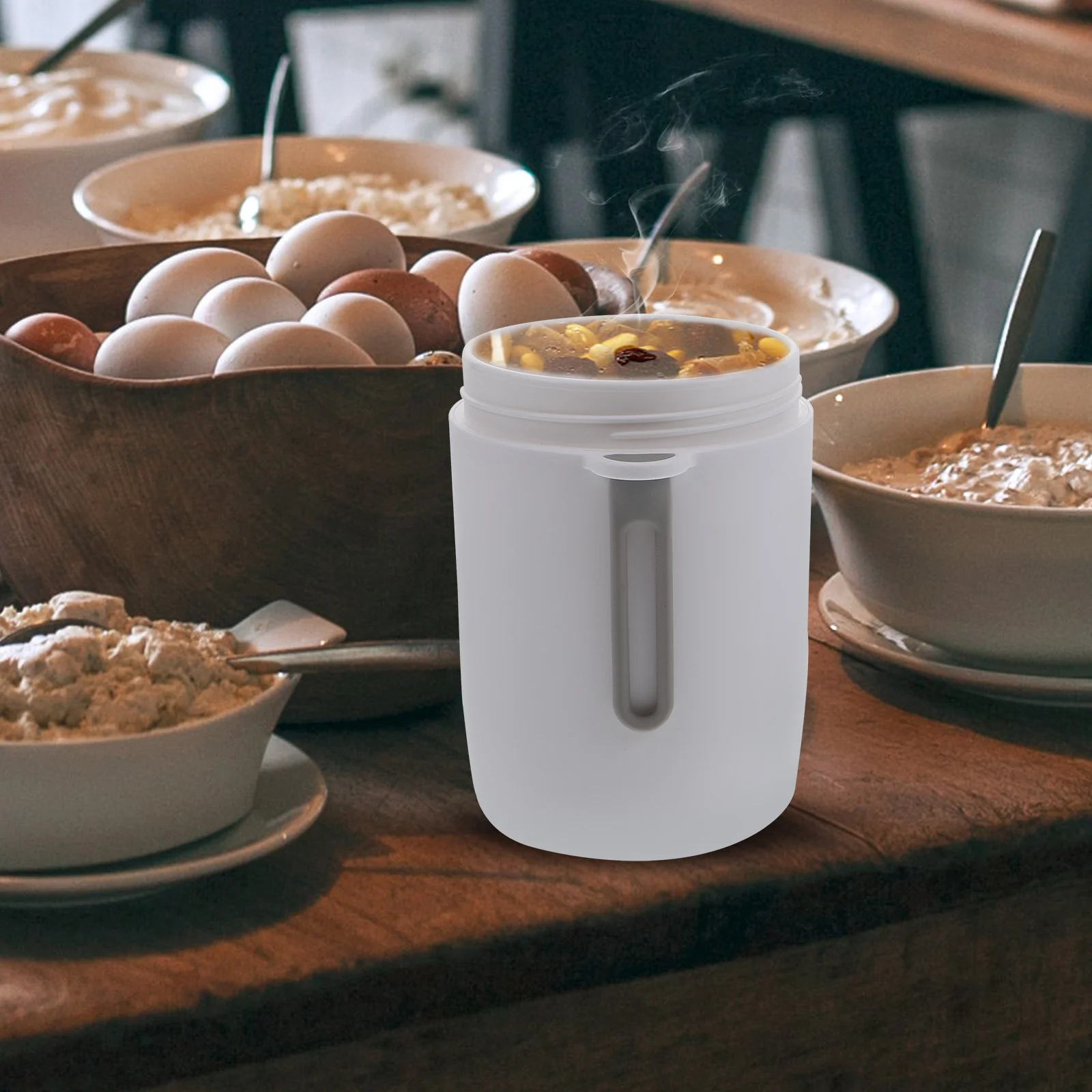 

1Pcs Thermal Soup Cup Leak Proof Portable Insulated Breakfast Porridge Jar Wide Mouth Heat Preservation Food Container