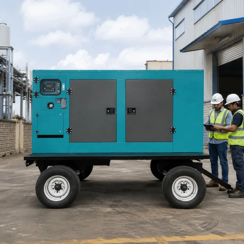 Industrial Silent Diesel Genset Soundproof Canopy Backup Power Customized for Telecom Station Durable Operation